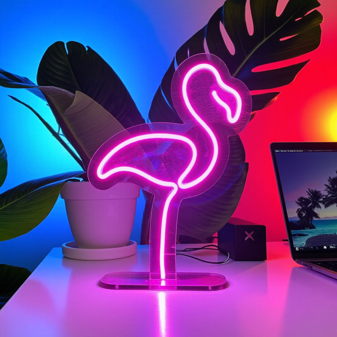 Mini Flamingo Neon Lamp