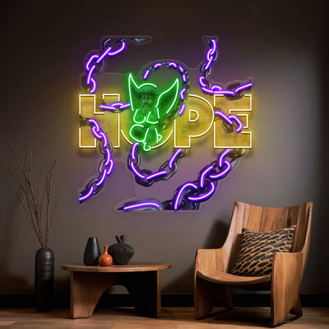 Hope Breaks The Limit Collapse Art LED Neon Sign Light Pop Art