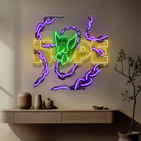 Hope Breaks The Limit Collapse Art LED Neon Sign Light Pop Art