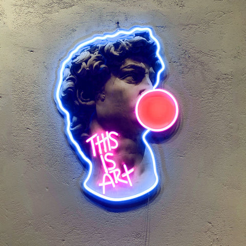 David This Is Art Neon Artwork