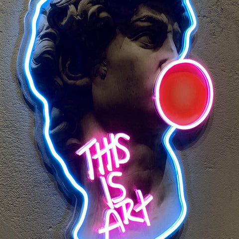 David This Is Art Neon Artwork