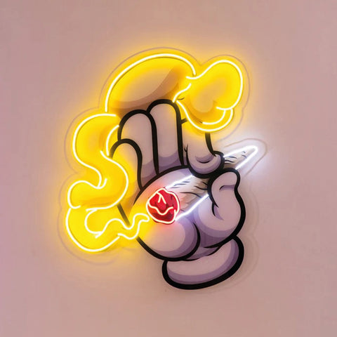 Hand Smoker Led Neon Acrylic