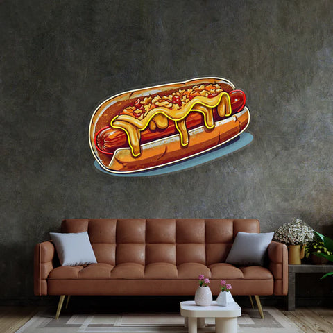 Chili Cheese Dog LED Neon Sign Light Pop Art