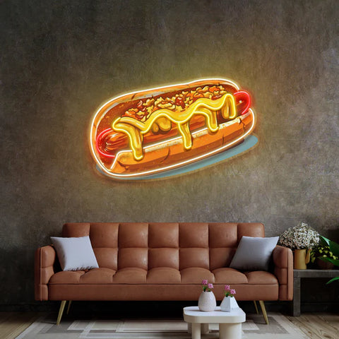 Chili Cheese Dog LED Neon Sign Light Pop Art