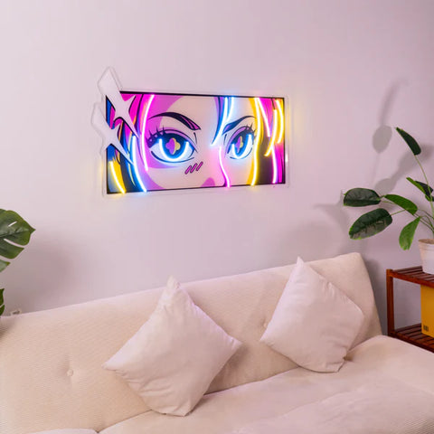 Passionate Eyes LED Neon Sign Light Pop Art)