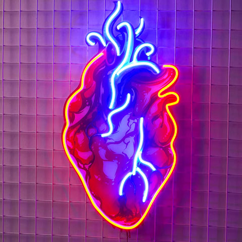 Heart Led Neon Acrylic Artwork