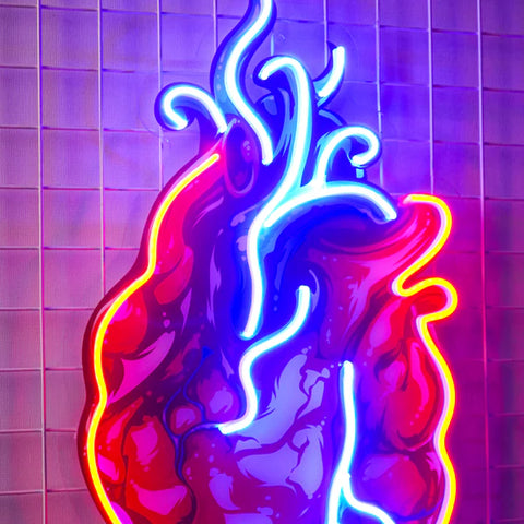 Heart Led Neon Acrylic Artwork