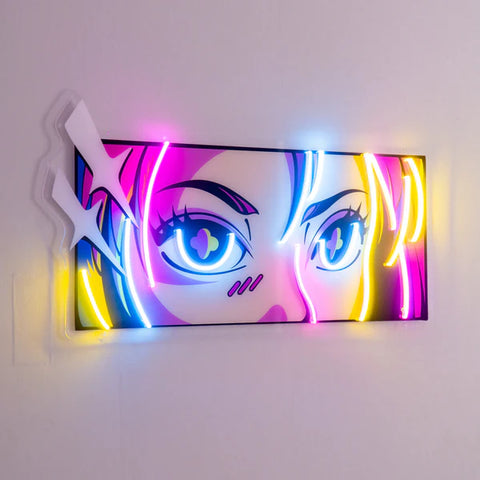 Passionate Eyes LED Neon Sign Light Pop Art)