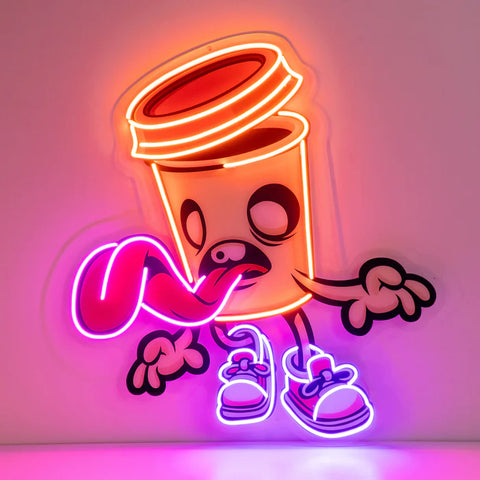 Zombie Cup Neon Artwork