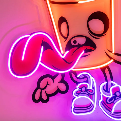 Zombie Cup Neon Artwork