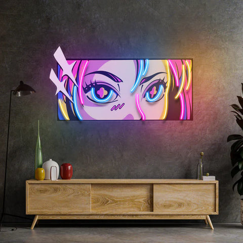 Passionate Eyes LED Neon Sign Light Pop Art)