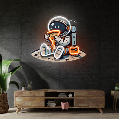 Cute Astropizza LED Neon Sign Light Pop Art