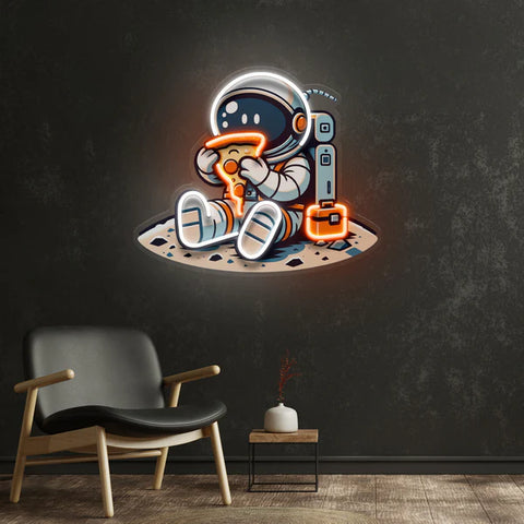 Cute Astropizza LED Neon Sign Light Pop Art